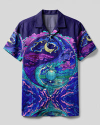 YIN YANG MOON AND SUN PSYCHEDELIC CAMP SHIRT - TLTW1906231