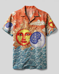 SUN AND MOON BEACH CAMP SHIRT - TLTW2806235