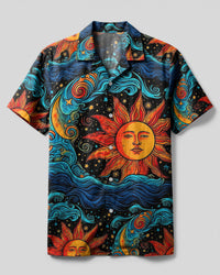 SUN AND MOON BEACH CAMP SHIRT - TLTW3005231
