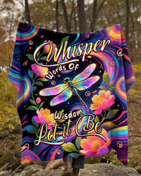 WHISPER WORDS OF WISDOM LET IT BE DRAGONFLY FLEECE BLANKET - TYPQ0202261
