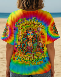 SHE IS SUNSHINE MIXED WITH HURRICANE TIE DYE ALL OVER PRINT - TYPQ0307252