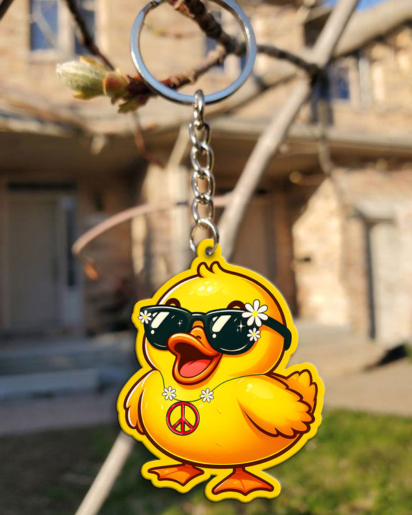 I'M NOT SHORT DUCK HIPPIE ORNAMENT & KEYCHAIN - TYPQ0508253