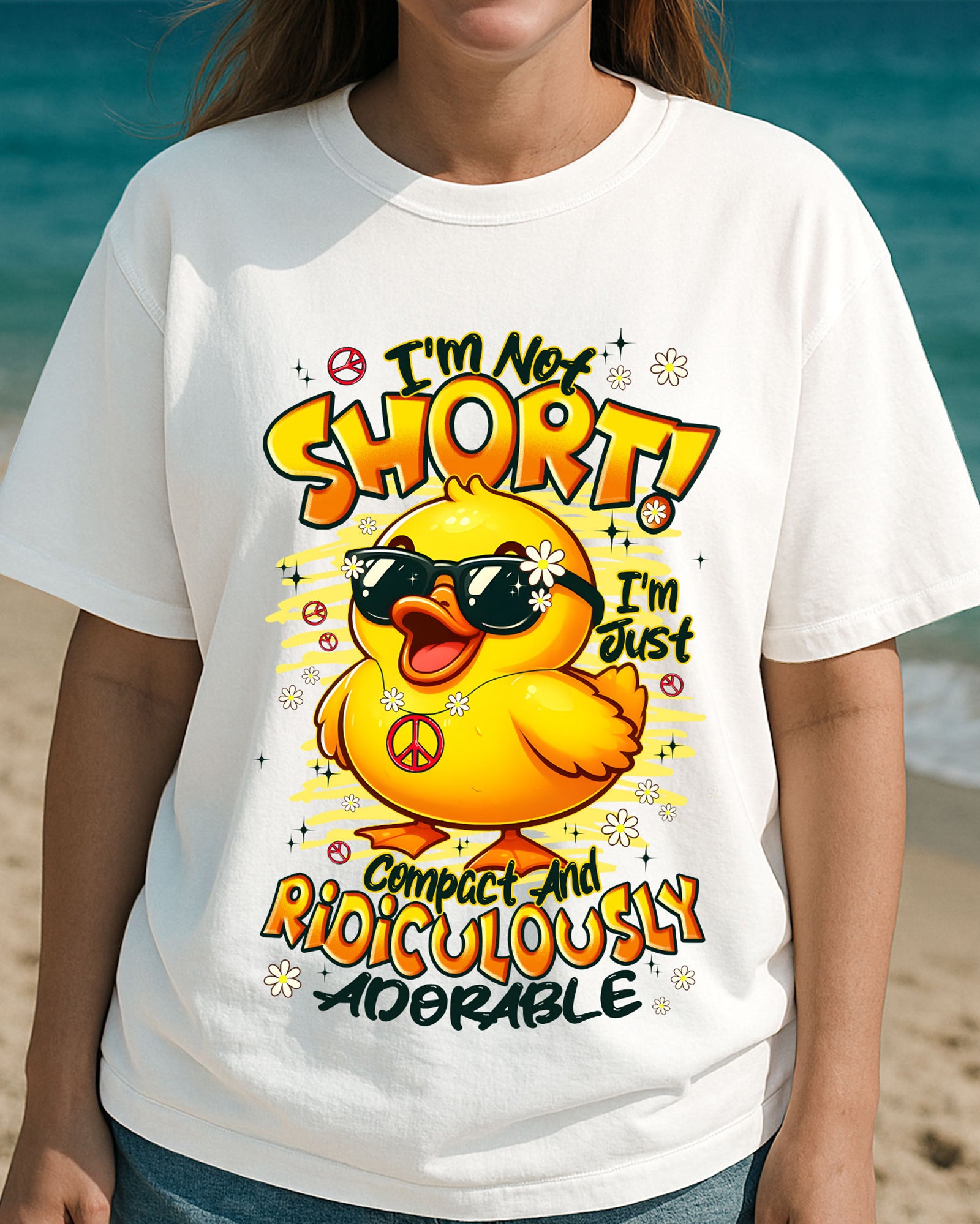 I'M NOT SHORT DUCK HIPPIE COTTON SHIRT - TYPQ0508254