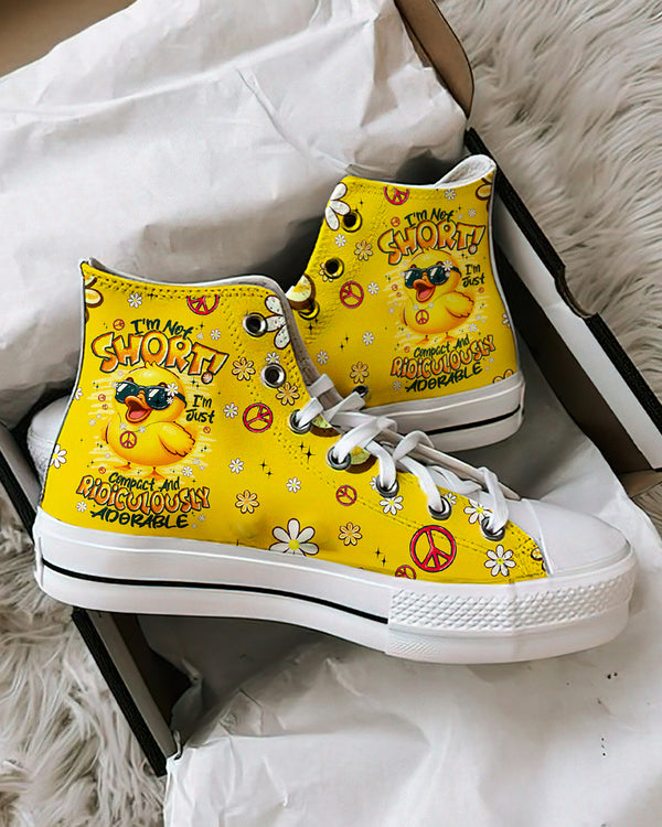 I'M NOT SHORT DUCK HIPPIE HIGH TOP CANVAS SHOES - TYPQ0508257