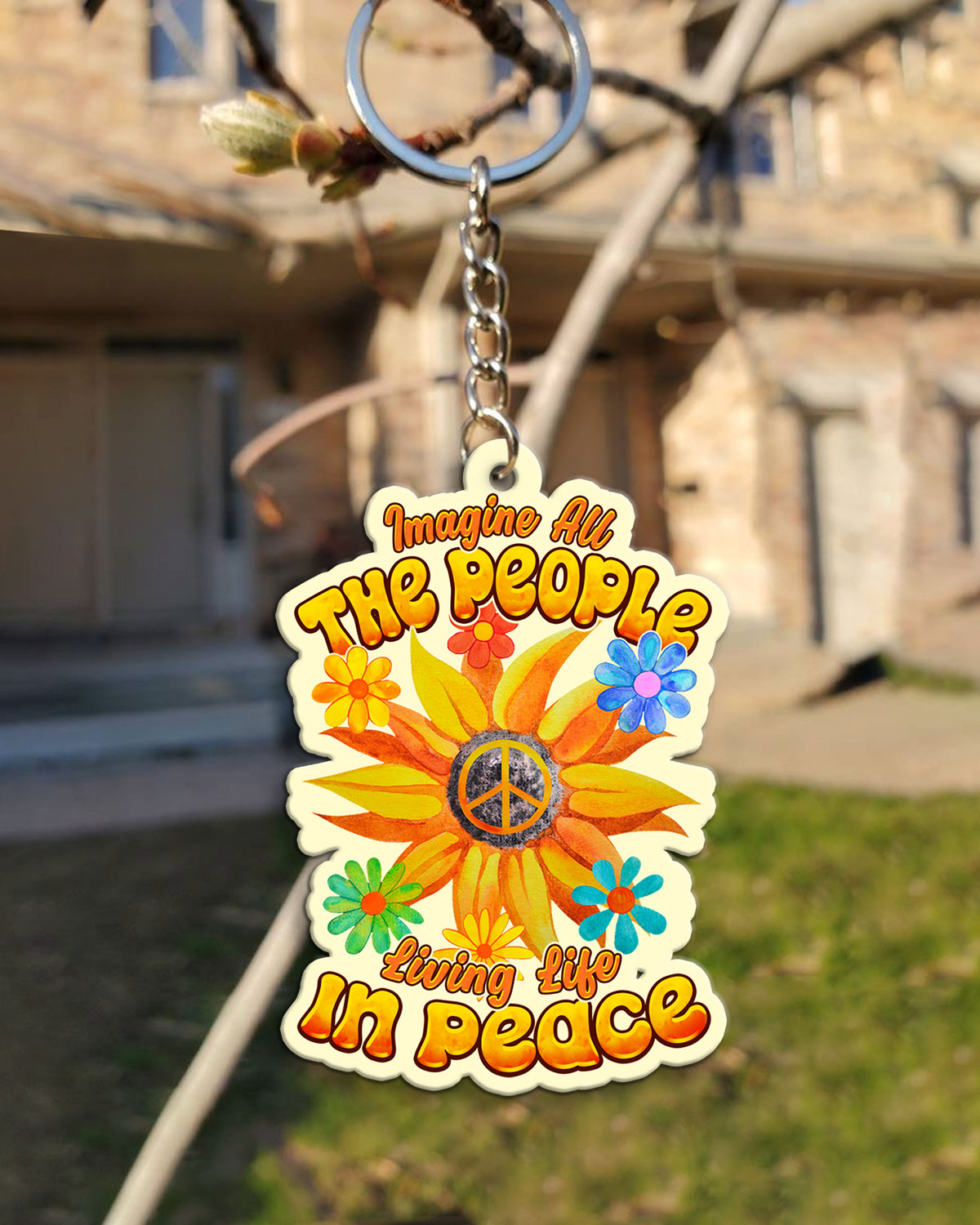 IMAGINE ALL THE PEOPLE LIVING LIFE IN PEACE ORNAMENT & KEYCHAIN - TYPQ0609251