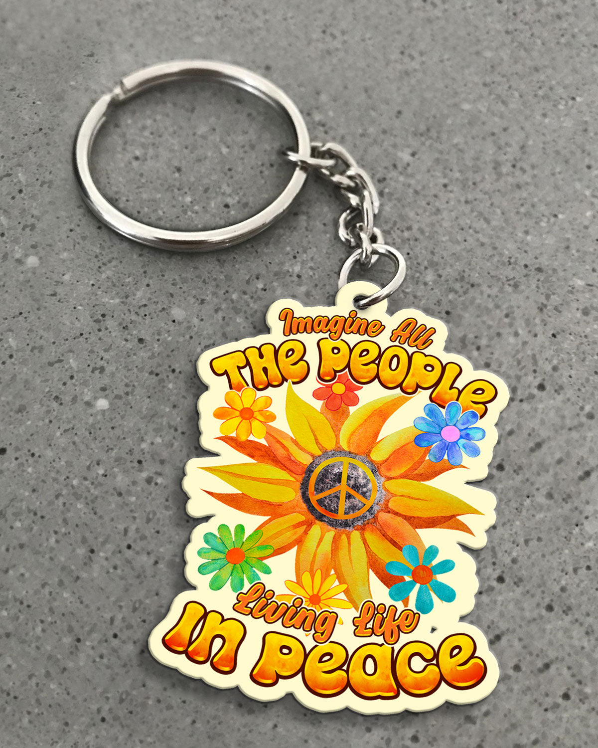 IMAGINE ALL THE PEOPLE LIVING LIFE IN PEACE ORNAMENT & KEYCHAIN - TYPQ0609251