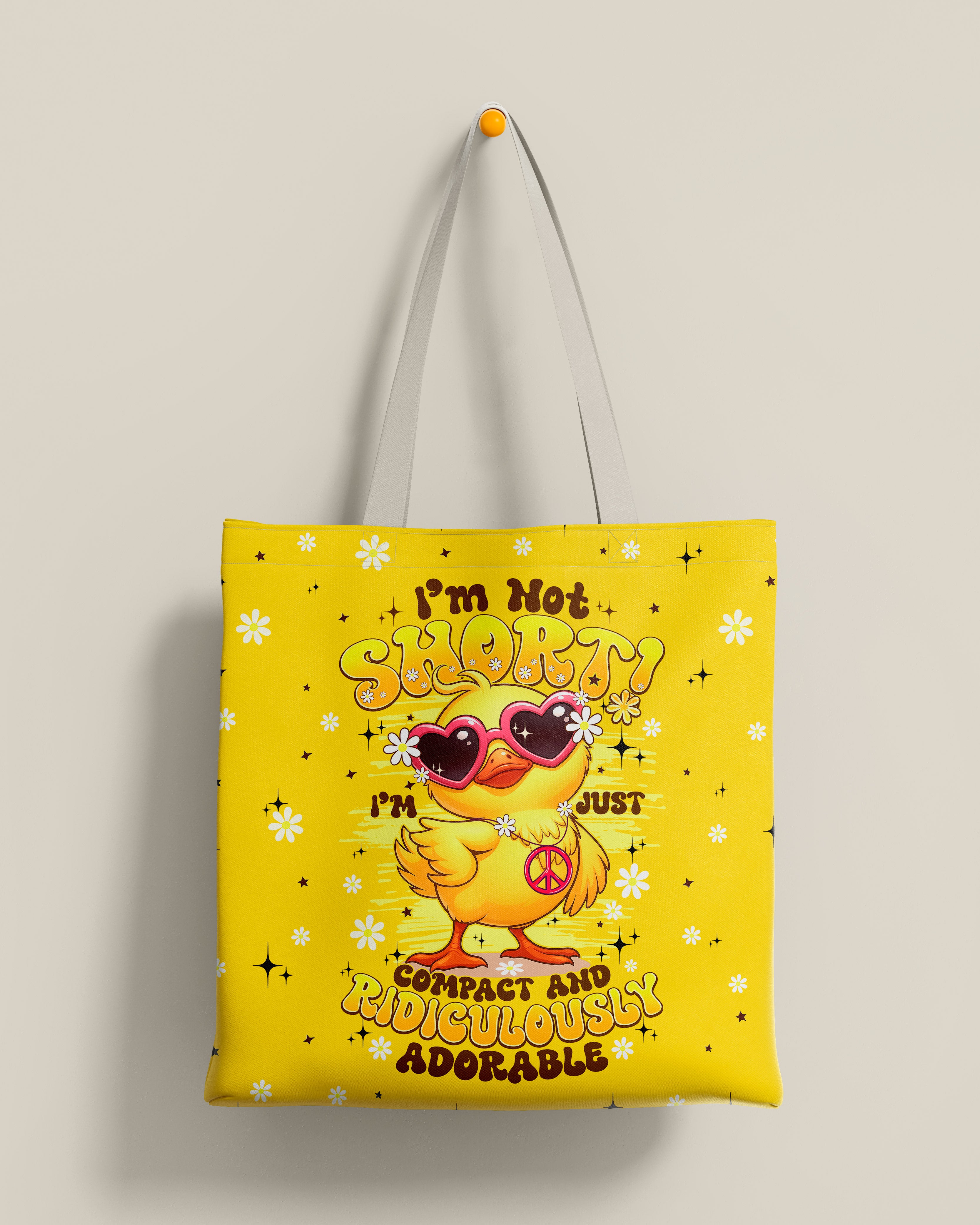 I'M NOT SHORT DUCK HIPPIE TOTE BAG - TYPQ0907253