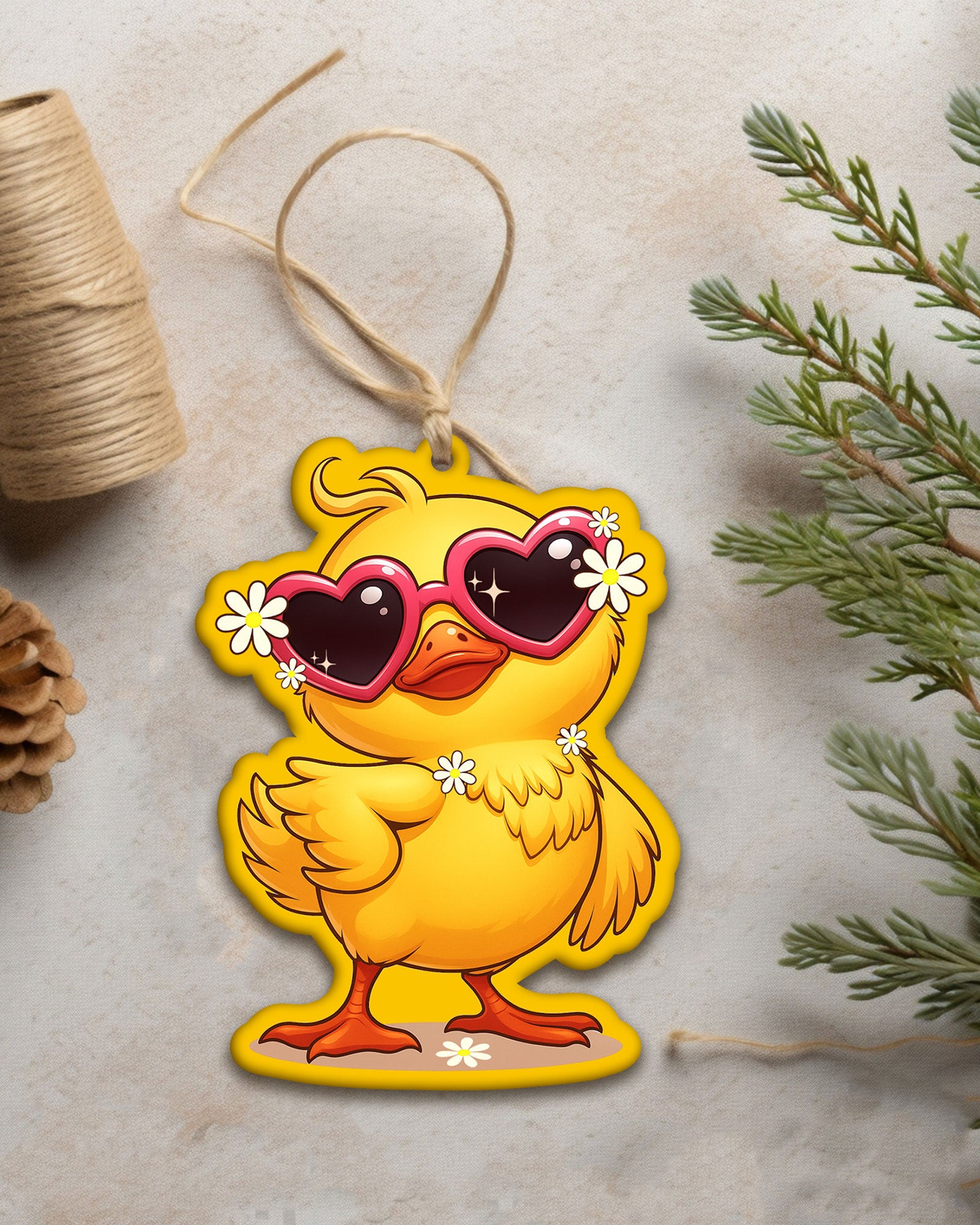 I'M NOT SHORT DUCK HIPPIE ORNAMENT & KEYCHAIN - TYPQ0907257
