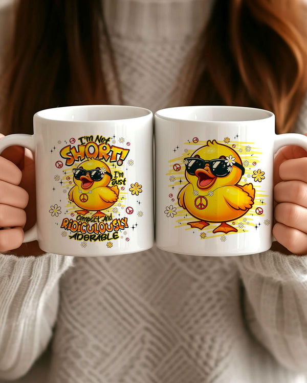 I'M NOT SHORT DUCK HIPPIE COFFEE MUG - TYPQ0908253