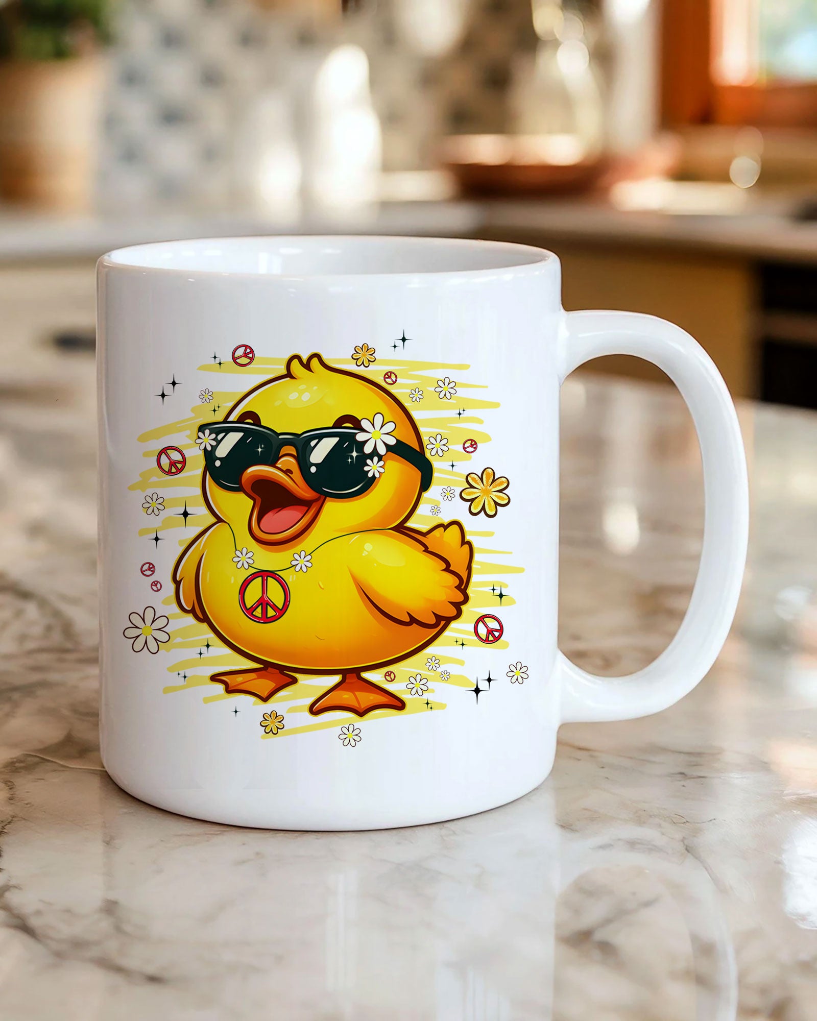 I'M NOT SHORT DUCK HIPPIE COFFEE MUG - TYPQ0908253
