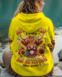 APPARENTLY I HAVE AN ATTITUDE WHO KNEW COW ALL OVER PRINT - TYPQ0912251