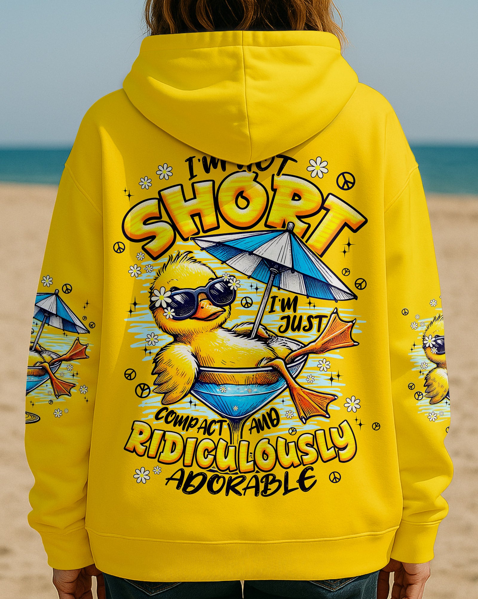 I'M NOT SHORT HIPPIE DUCK ALL OVER PRINT - TYPQ1108252