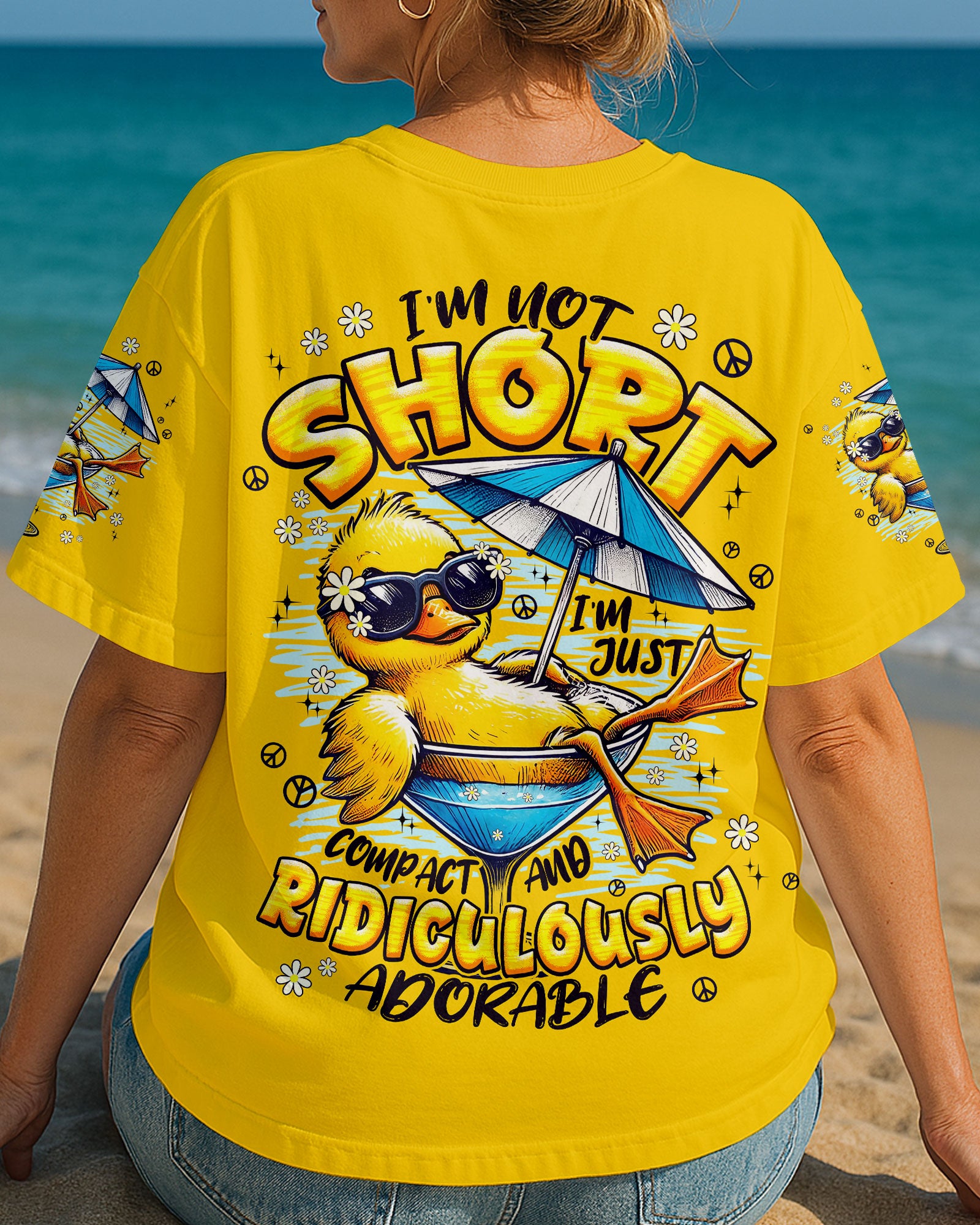 I'M NOT SHORT HIPPIE DUCK ALL OVER PRINT - TYPQ1108252