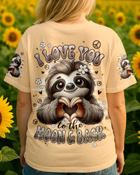 I LOVE YOU TO THE MOON AND BACK SLOTH ALL OVER PRINT - TYPQ1109251
