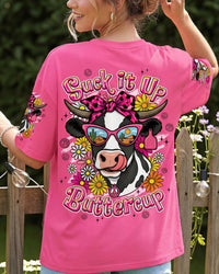 SUCK IT UP BUTTERCUP COW ALL OVER PRINT - TYPQ1306262