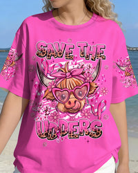 SAVE THE UDDERS HIGHLAND COW BREAST CANCER AWARENESS ALL OVER PRINT - TYPQ1507262