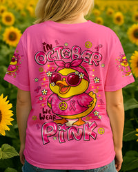 IN OCTOBER WE WEAR PINK DUCK BREAST CANCER AWARENESS ALL OVER PRINT - TYPQ2108252