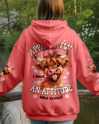 APPARENTLY I HAVE AN ATTITUDE WHO KNEW COW ALL OVER PRINT - TYPQ2611251