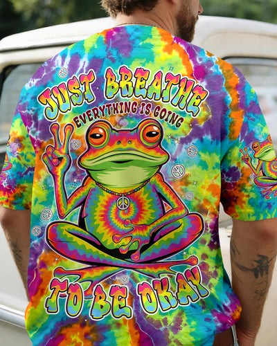 JUST BREATHE COLORFUL FROG ALL OVER PRINT - TYPQ2906261
