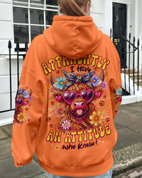 APPARENTLY I HAVE AN ATTITUDE WHO KNEW COW ALL OVER PRINT - TYPQ3012251