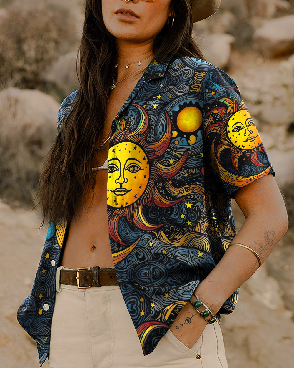 SUN AND MOON HAWAIIAN SHIRT - TLTW0805233