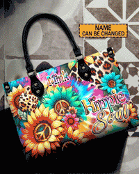 HIPPIE SOUL SUNFLOWERS LEATHER HANDBAG - YHHN2805243