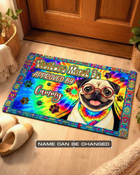 VISITORS MUST BE APPROVED BY PUG DOG DOORMAT - YHLT0902263