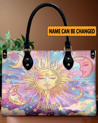 PASTEL SUN AND MOON LEATHER HANDBAG - YHLN2506242