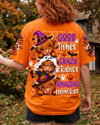 GOOD TIMES CRAZY FRIEND HIGHLAND COW HALLOWEEN ALL OVER PRINT - TLNO2307263