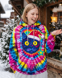 MERRY FUNNY CAT CHRISTMAS SWIRL ALL OVER PRINT - TLNO0310261