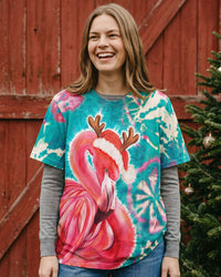 FLAMINGO JOLLY  CHRISTMAS BURST ALL OVER PRINT - TLNO0910262