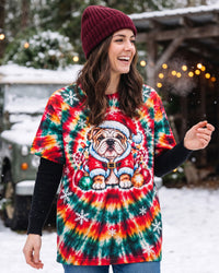 HOLIDAY ENGLISH BULLDOG CHRISTMAS BURST ALL OVER PRINT - TLNO0810262