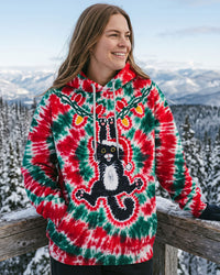 FUNNY BLACK CAT CHRISTMAS LIGHTS BURST ALL OVER PRINT - TLNO0310262