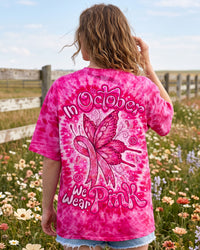 IN OCTOBER WE WEAR PINK BUTTERFLY BREAST CANCER AWARENESS ALL OVER PRINT  - TLNO1707261