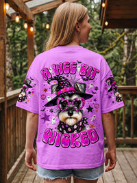 A WEE BIT WICKED WITCH SCHNAUZER DOG HALLOWEEN ALL OVER PRINT - TLNO1707262