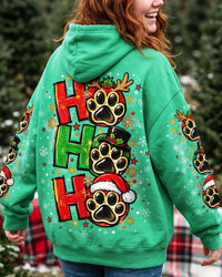 HO HO HO PAW PRINT CHRISTMAS ALL OVER PRINT - TLNO1710262