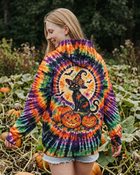 BLACK CAT MOON BURST HALLOWEEN ALL OVER PRINT - TLNO0509264