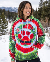 PAW PRINT CHRISTMAS SANTA SWIRL ALL OVER PRINT - TLNO2309262