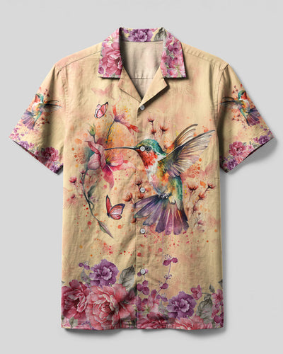 JUST BREATHE HUMMINGBIRD CAMP SHIRT - YHDU2803246