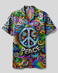 PEACE TRIPPY HIPPIE CAMP SHIRT - YHLN2505232