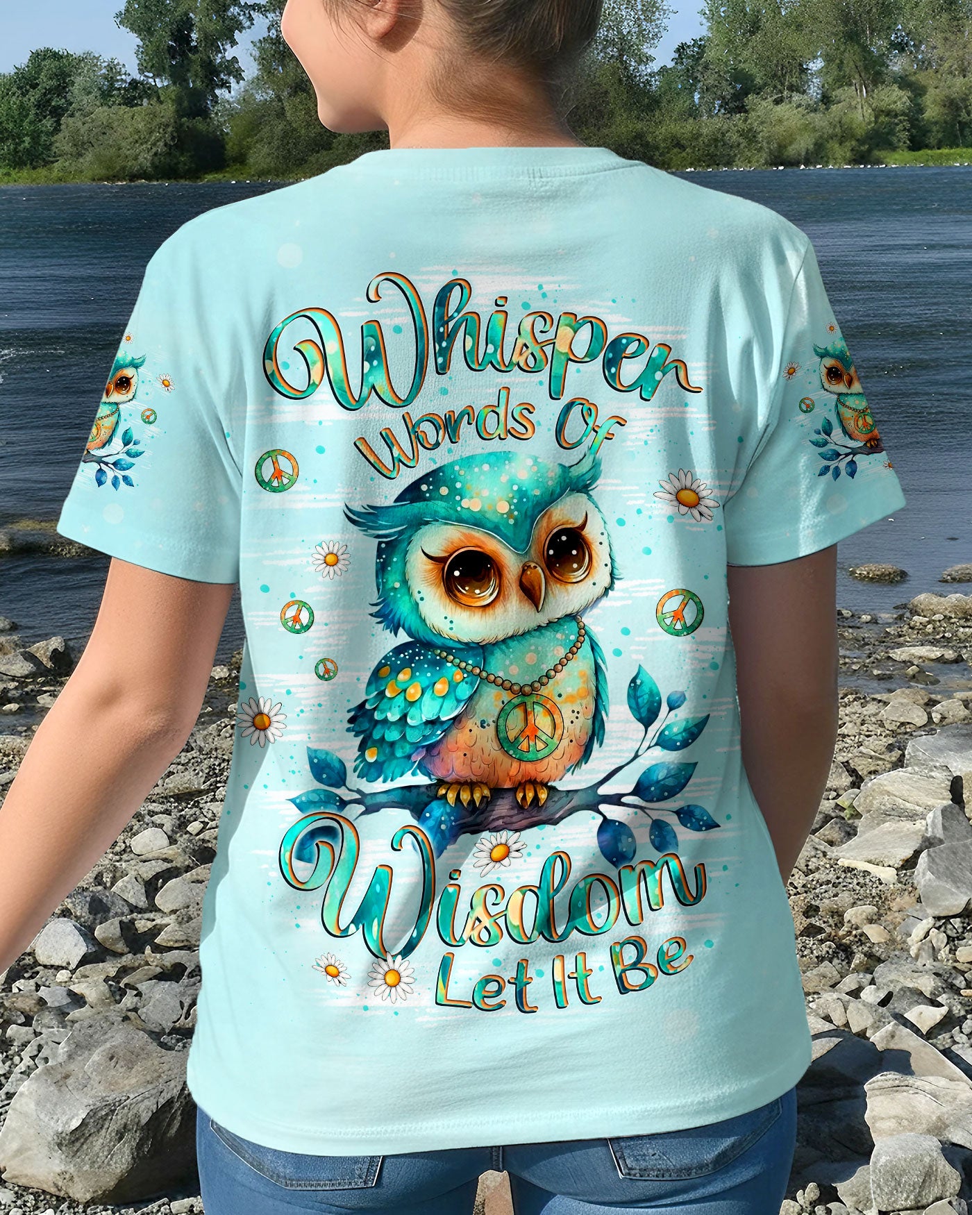 WHISPER WORDS OF WISDOM LET IT BE OWL ALL OVER PRINT - YHLT2411251