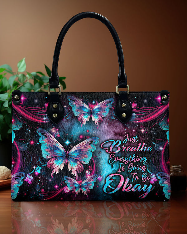 JUST BREATHE BUTTERFLY LEATHER HANDBAG - TLNT0807244