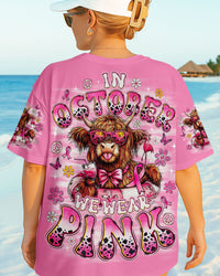 IN OCTOBER WE WEAR PINK COW BREAST CANCER AWARENESS ALL OVER PRINT - TLNO0908251