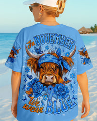IN NOVEMBER WE WEAR BLUE COW DIABETES AWARENESS ALL OVER PRINT - TLNO2808251
