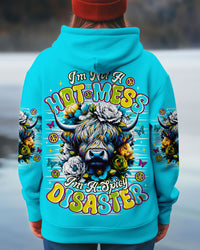 I'M NOT A HOT MESS COW FLORAL ALL OVER PRINT - TLNO1010252
