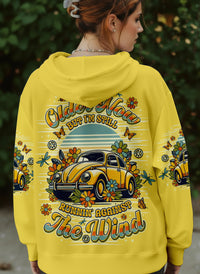 RUNNING AGAINST THE WIND RETRO CAR ALL OVER PRINT  - TLNO1312251