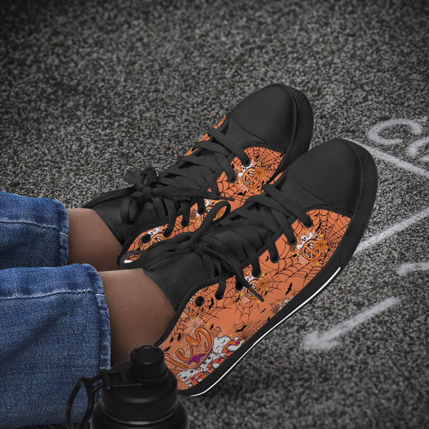HEY BOO HALLOWEEN HIGH TOP CANVAS SHOES - TY0408234