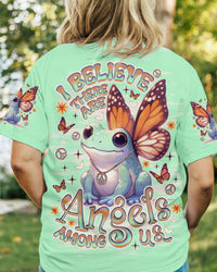 I BELIEVE THERE ARE ANGELS AMONG US FROG ALL OVER PRINT - TLNO1706252