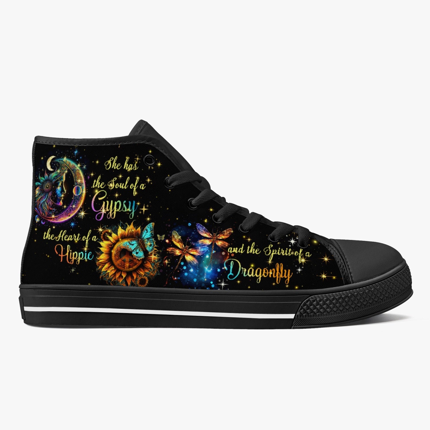 SPIRIT OF A DRAGONFLY HIGH TOP CANVAS SHOES - TYTD1411235