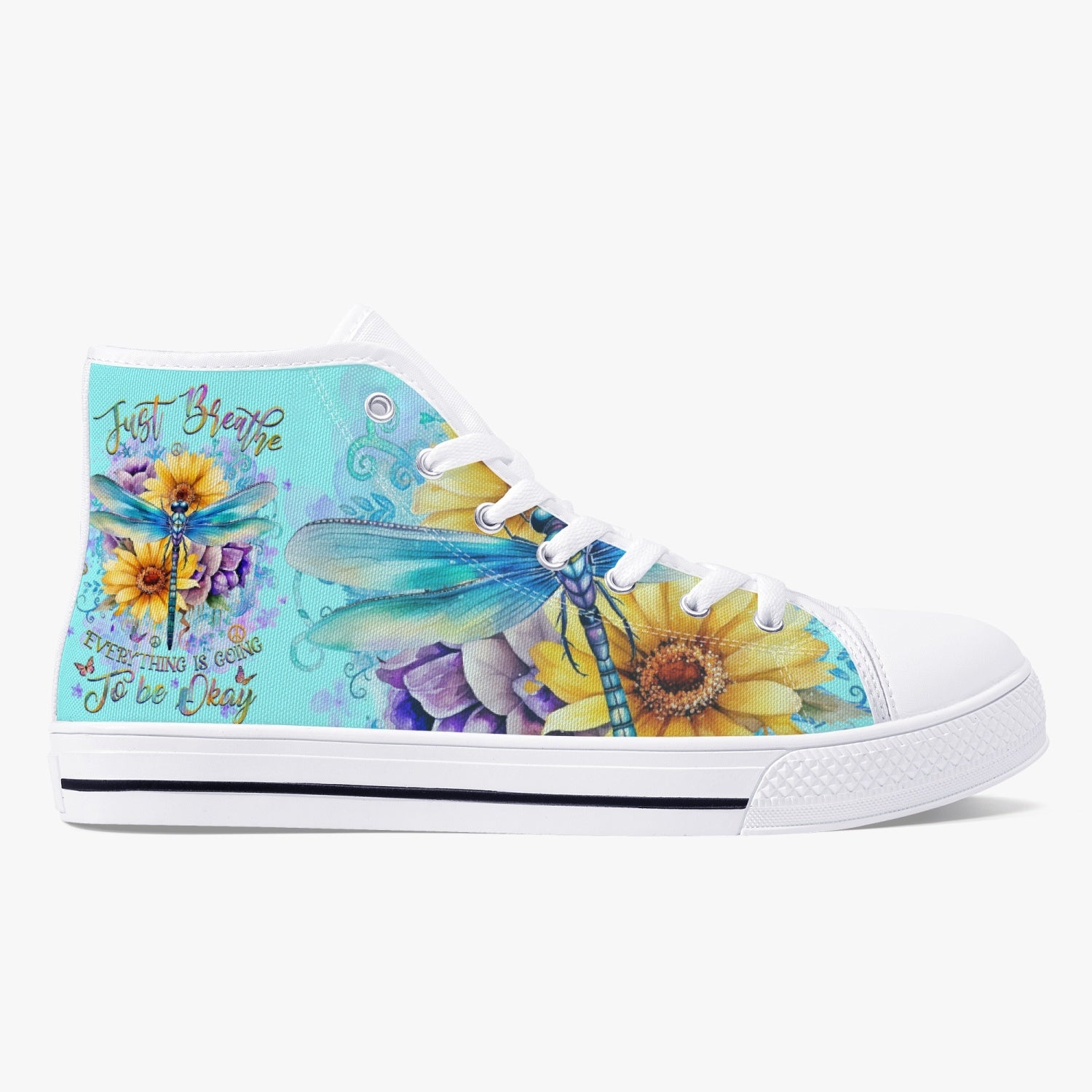 JUST BREATHE DRAGONFLY HIGH TOP CANVAS SHOES - YH0210233